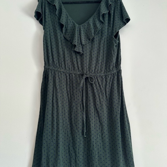George Dresses & Skirts - George Green Ruffled Tie Front Mini Dress